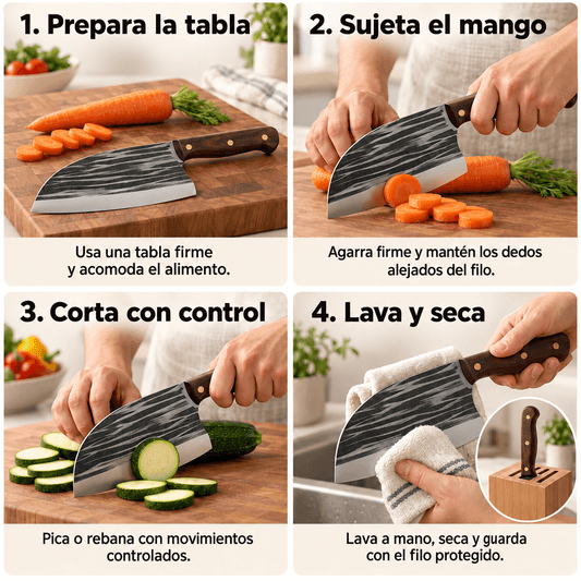 BravaChef - Agarre cómodo para cortar mejor