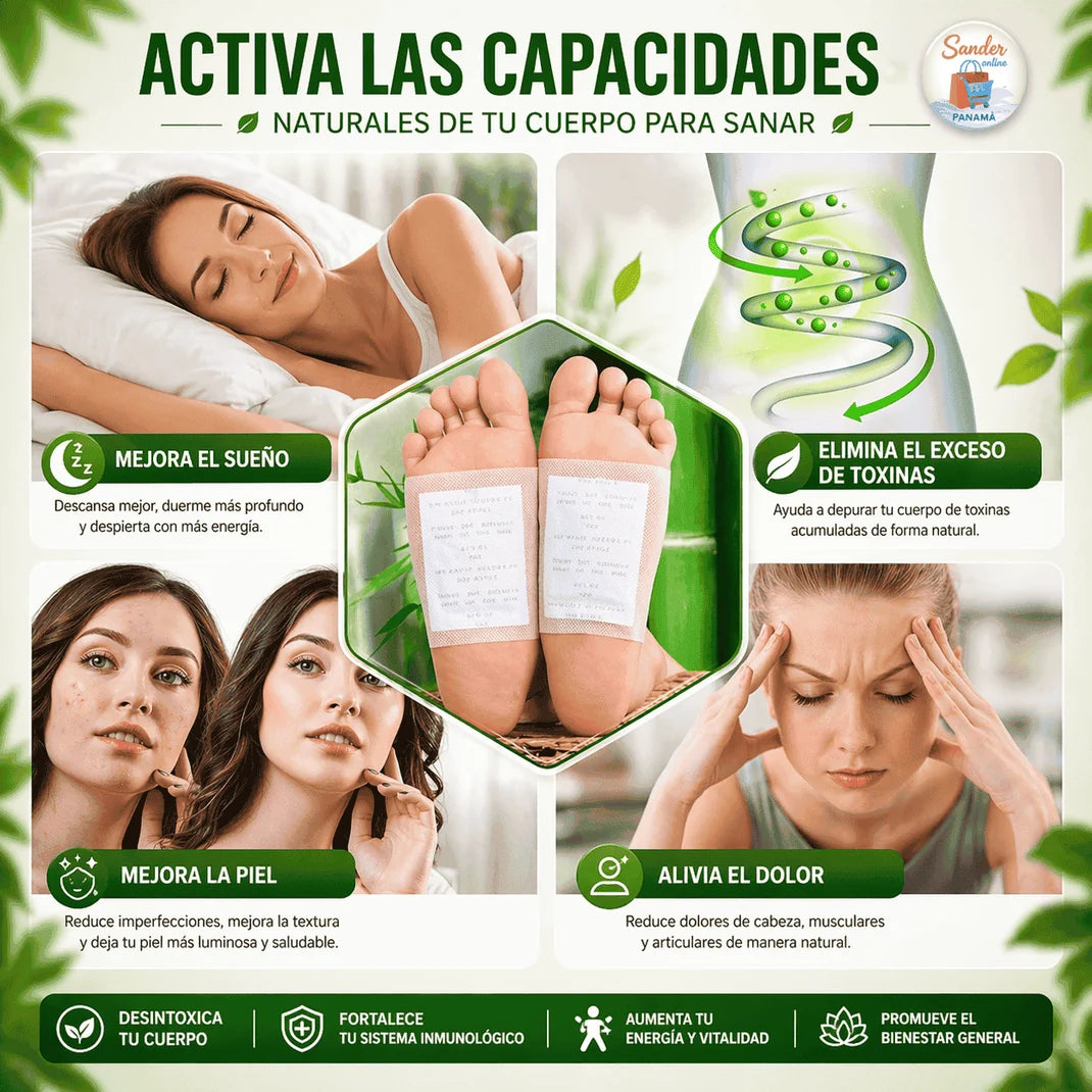 Kinoki Wellness-Pro 🌿Pack 5 Cajas de Parches Detox para pies