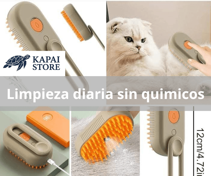 🐾Cepillo Vaporizador Portátil 3 en 1 Perros y Gatos