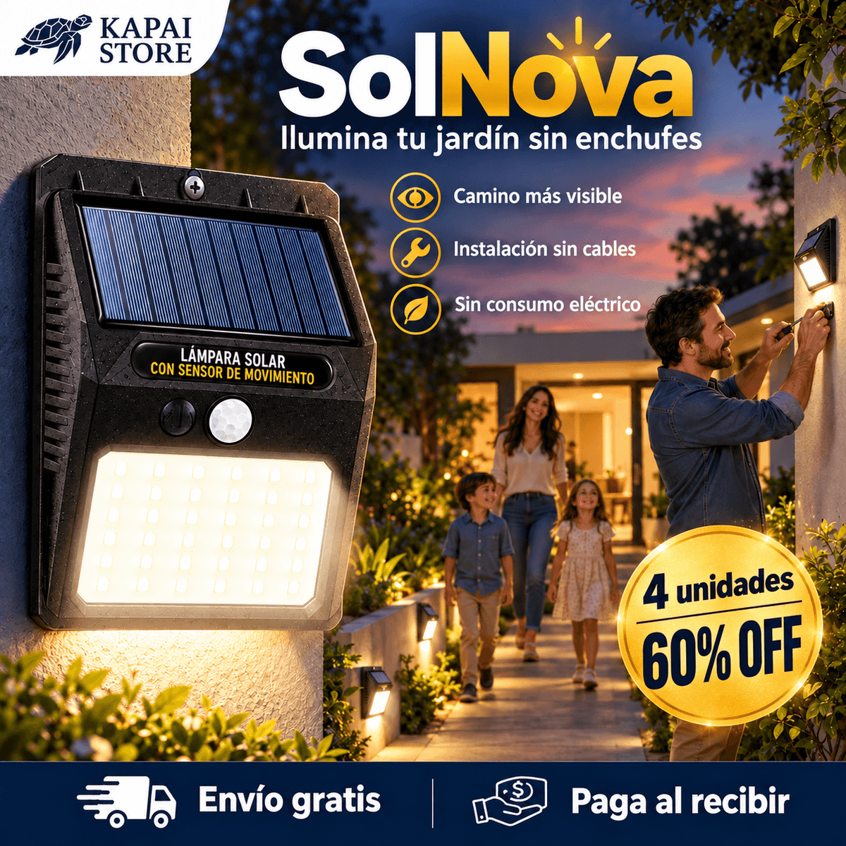 SolNova - Ilumina tu jardín sin enchufes