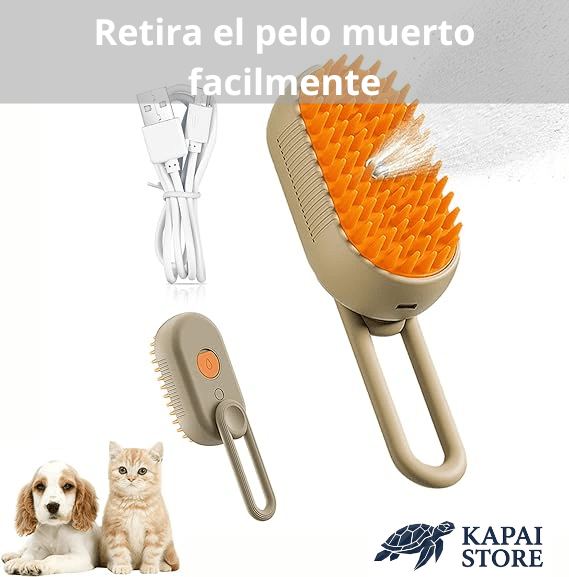 🐾Cepillo Vaporizador Portátil 3 en 1 Perros y Gatos
