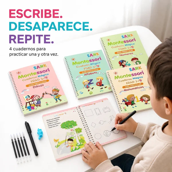 MagicBook™ – 4 Libros de Caligrafía Mágica