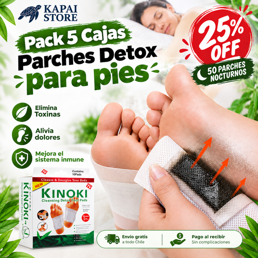 Kinoki Wellness-Pro 🌿Pack 5 Cajas de Parches Detox para pies