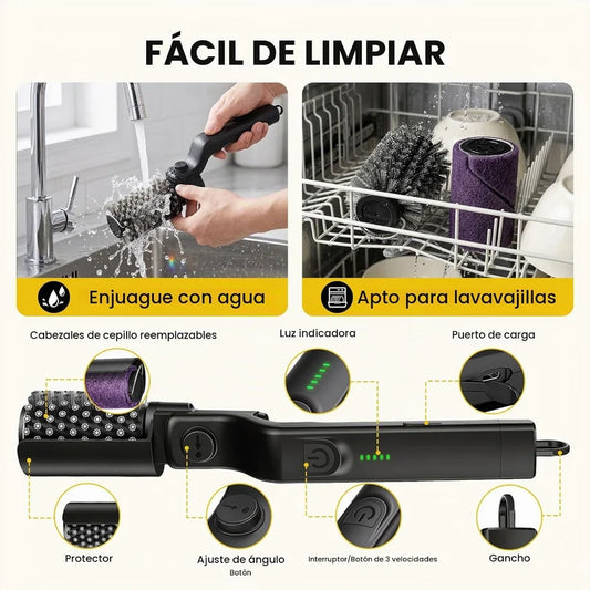 Cepillo Eléctrico Parrilla Recargable + Guante